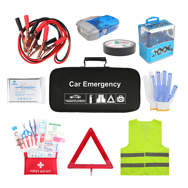 Kit d'assistance routière pour la sécurité des véhicules et des camions, Kit de premiers secours d'urgence en bord de route pour automobile