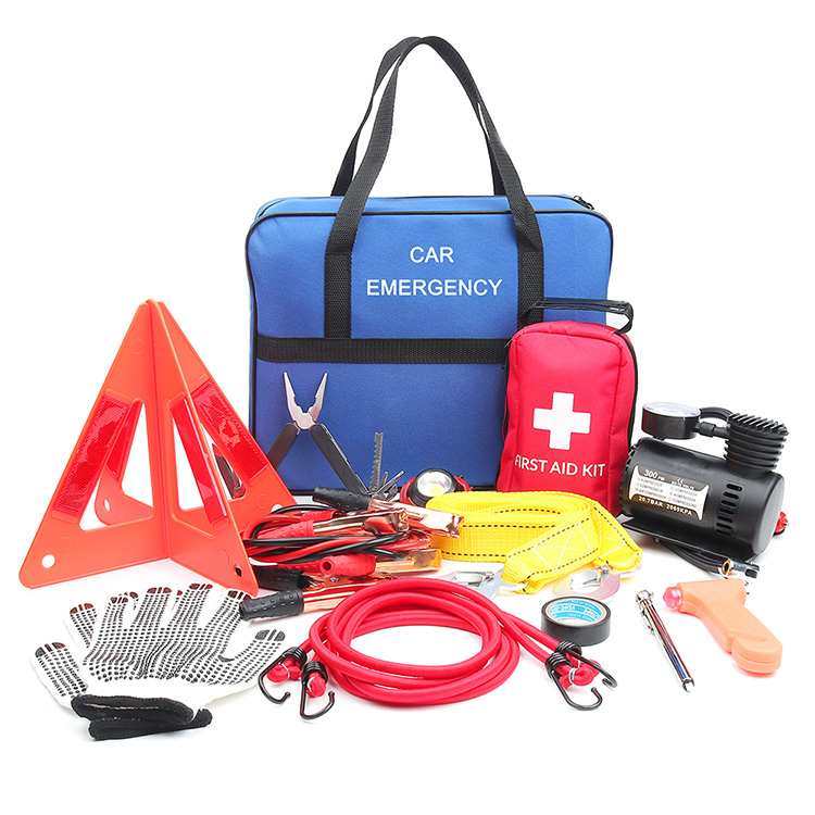 Trousse de premiers soins d'urgence en bord de route pour voiture