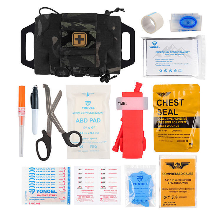 Kit tactique de traumatologie IFAK Kit médical d'urgence Kit de premiers secours de survie en plein air