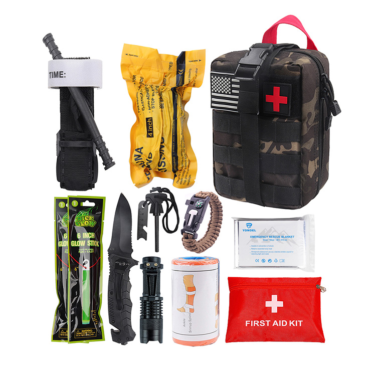 Trousse de premiers secours tactique Trousse de premiers secours de survie en plein air Trousse de premiers secours personnelle IFAK