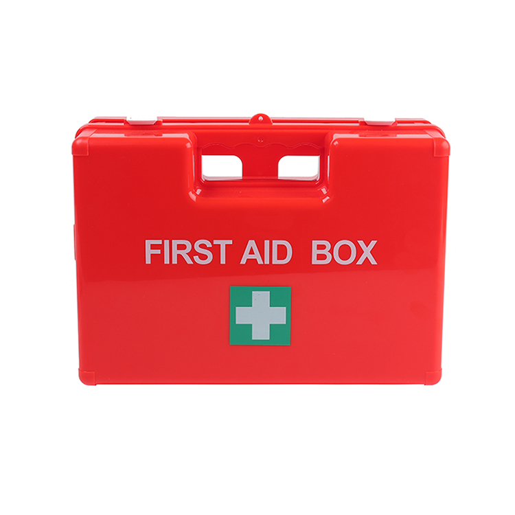 Trousse de premiers secours standard avec contenu conforme à la norme DIN 13157 avec support mural pratique, trousse de premiers secours en vert pour les entreprises, les bureaux et la construction.