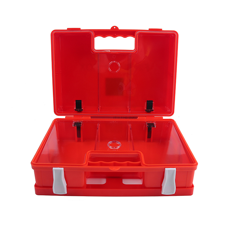 Trousse de premiers secours standard avec contenu conforme à la norme DIN 13157 avec support mural pratique, trousse de premiers secours en vert pour les entreprises, les bureaux et la construction.