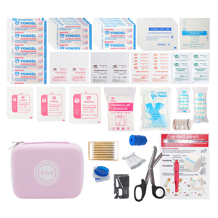 Trousse de premiers secours rose, nouveau Style, Kit EVA étanche, comprenant des accessoires médicaux pour sacs de soins et de maquillage pour femmes