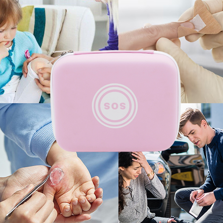 Trousse de premiers secours rose, nouveau Style, Kit EVA étanche, comprenant des accessoires médicaux pour sacs de soins et de maquillage pour femmes