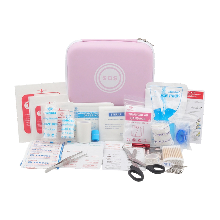 Trousse de premiers soins Portable rose, cadeau personnalisé, fournitures médicales, étui rigide pour filles, voyage en plein air, maison, bureau