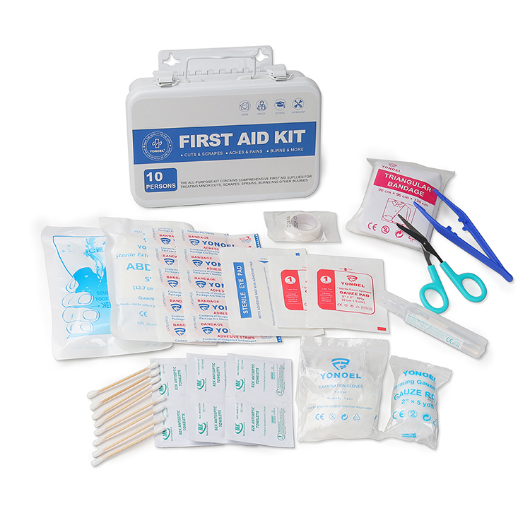 Trousse de premiers soins pour fournitures médicales, boîtier métallique mural de premiers secours sur le lieu de travail, pour usine de cuisine