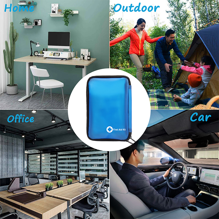 Trousse de premiers secours polyvalente de 299 pièces pour la maison, le bureau, la voiture, l'appartement, le camping, pochette compacte qui tient dans les sacs à dos