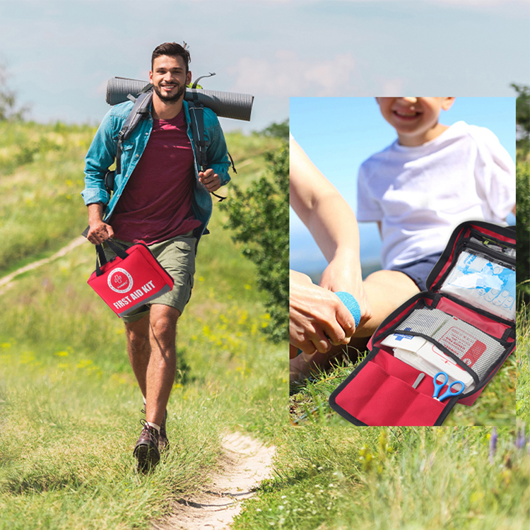 Trousse de premiers secours professionnelle Oxford rouge, sac médical pour la maison, la voiture, le travail d'urgence, le Camping, la chasse et la randonnée en plein air