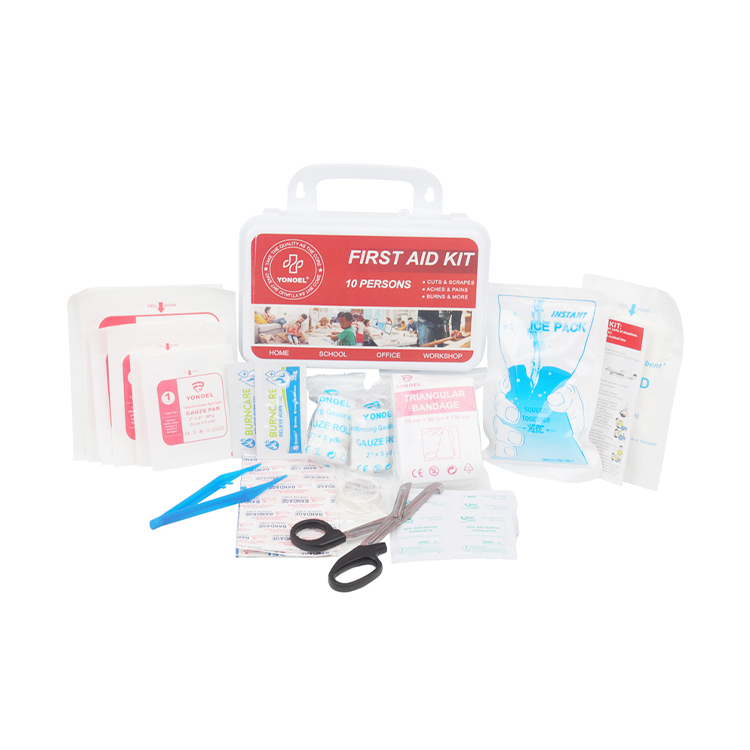 Boîte de premiers secours pour 10 personnes, trousse de premiers secours murale, trousse médicale d