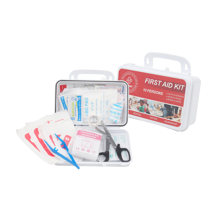 Boîte de premiers secours pour 10 personnes, trousse de premiers secours murale, trousse médicale d