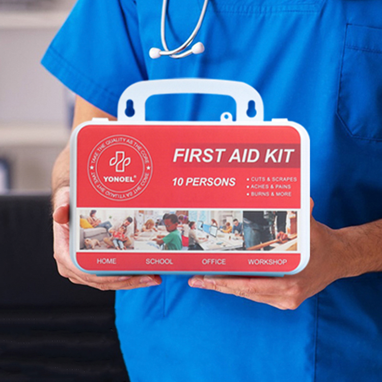 Boîte de premiers secours pour 10 personnes, trousse de premiers secours murale, trousse médicale d