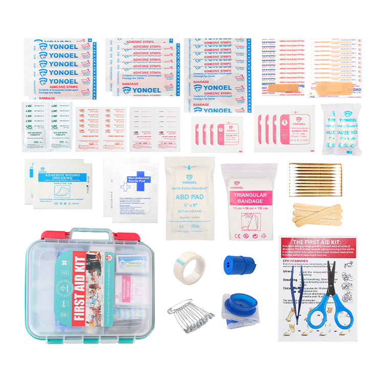Trousse de premiers secours étanche, 358 pièces, trousse de premiers secours murale polyvalente de survie d