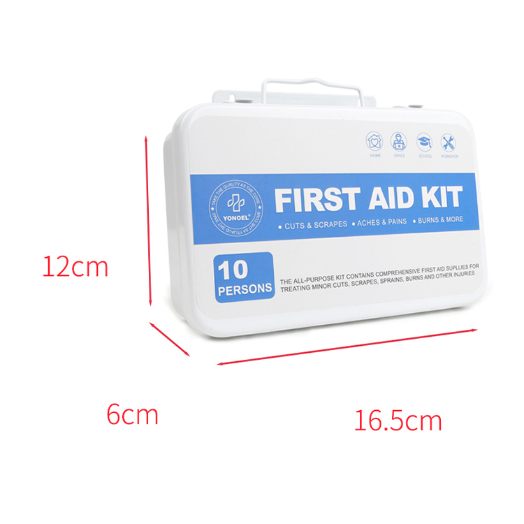 10/25/50 personnes 175 pièces boîte en métal trousse de premiers soins accessoires médicaux de base trousse de premiers soins trousse de premiers soins pour le bureau à domicile en plein air