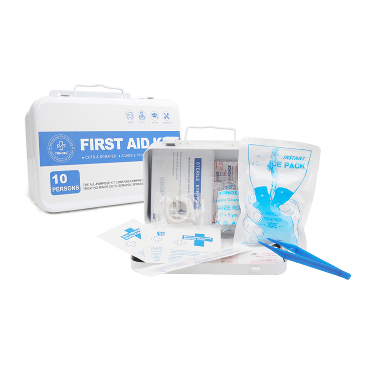 10/25/50 personnes 175 pièces boîte en métal trousse de premiers soins accessoires médicaux de base trousse de premiers soins trousse de premiers soins pour le bureau à domicile en plein air