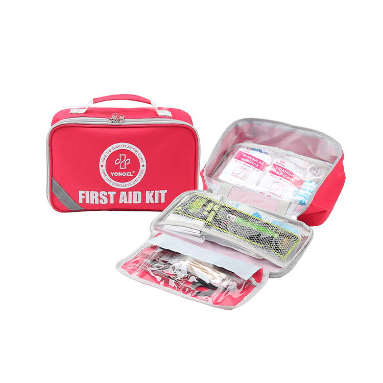 Ensemble de 258 pièces approuvé CE, trousse de premiers secours rouge pour véhicule de voyage, trousse d'aide au Camping en plein air