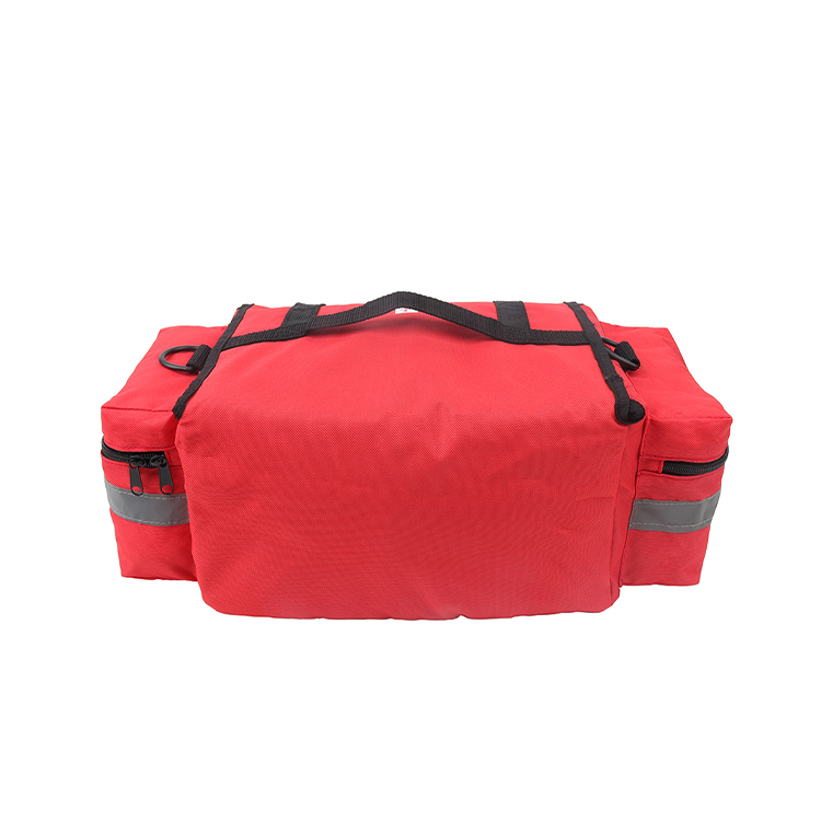 Kit de traumatologie EMT/EMS Professional Essentials entièrement approvisionné pour premiers intervenants | Approuvé HSA/FSA | Sac réfléchissant avec 8 poches et compartiments zippés et plus de 200 fournitures de premiers secours – Orange