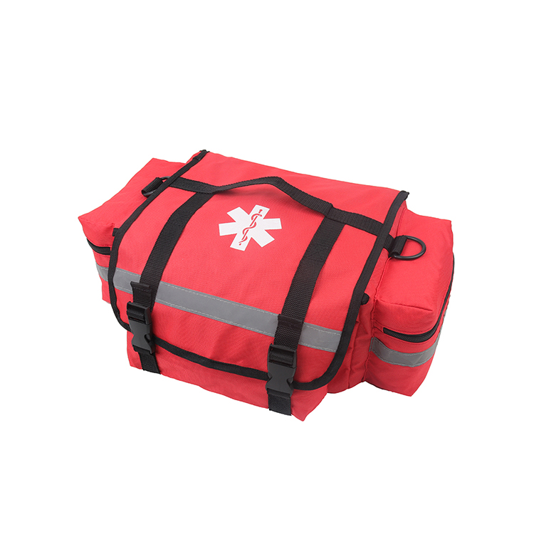 Kit de traumatologie EMT/EMS Professional Essentials entièrement approvisionné pour premiers intervenants | Approuvé HSA/FSA | Sac réfléchissant avec 8 poches et compartiments zippés et plus de 200 fournitures de premiers secours – Orange